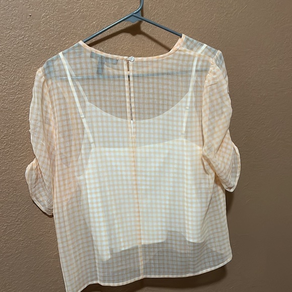 Peachy Gingham Blouse - Picture 2 of 2